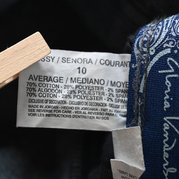 Gloria Vanderbilt 10 Short Stretch Waist Bootcut Dark Wash Denim Womens Jeans - Picture 7 of 9